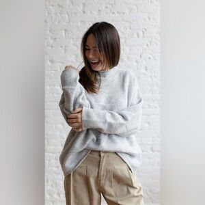 NWT AEMI + CO RYLEIGH SWEATER GRAY Sz M
